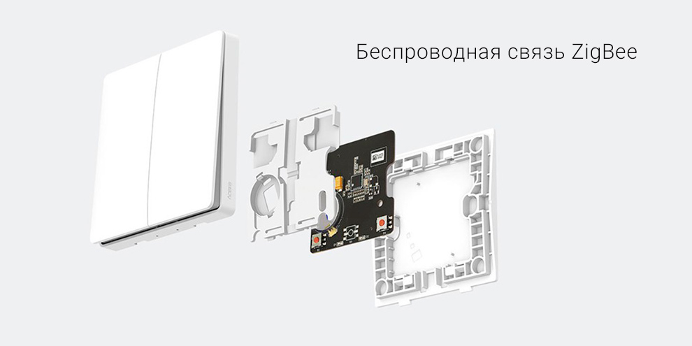 Беспроводной выключатель Xiaomi Aqara Wall Wireless Switch Double Key D1